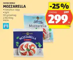 ALDI Cucina nobile mozzarella ajánlat