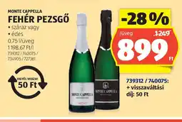 ALDI Monte cappella fehér pezsgő ajánlat