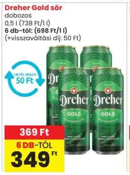 Spar Dreher gold sör ajánlat