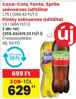 Spar Coca-cola, fanta, sprite szénsavas üdítőital stb. ajánlat