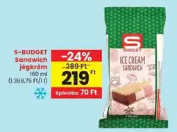 Spar S-budget sandwich jégkrém ajánlat