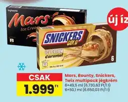 Spar Mars, bounty, snickers, twix multipack jégkrém ajánlat