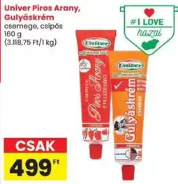 Spar Univer piros arany, gulyáskrém ajánlat