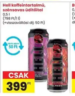 Spar Hell koffeintartalmú, szénsavas üdítőital ajánlat