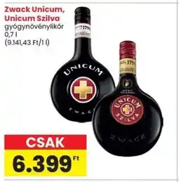 Spar Zwack unicum, unicum szilva ajánlat