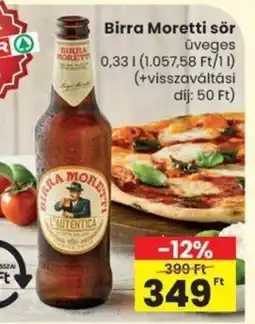 Spar Birra moretti sör ajánlat