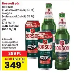 Spar Borsodi sör ajánlat