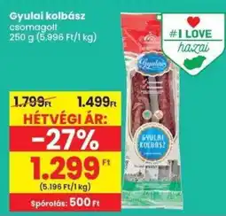 Spar Gyulai kolbász ajánlat