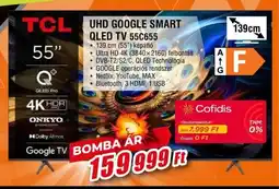 Expert Tcl uhd google smart qled tv 55c655 ajánlat