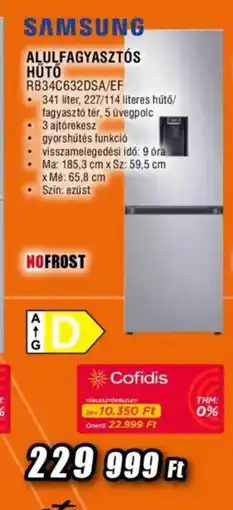 Expert Samsung alulfagyasztós hűtő rb34c632dsa/ef ajánlat