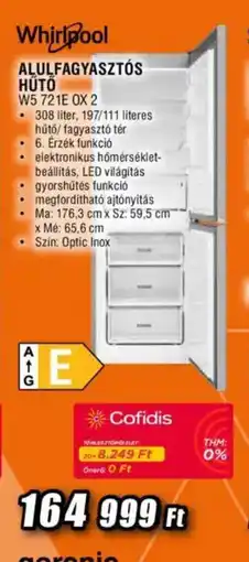 Expert Whirlpool alulfagyasztós hűtő w5 721e ox 2 ajánlat