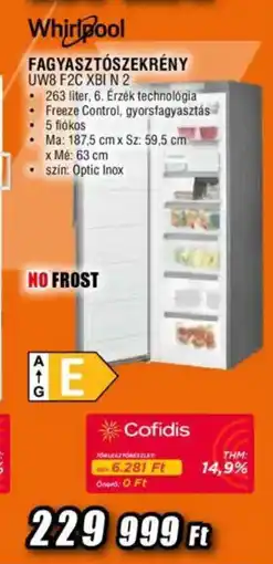 Expert Whirlpool fagyasztószekrény uw8 f2c xbi n 2 ajánlat
