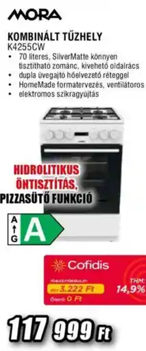 Expert Mora kombinált tűzhely k4255cw ajánlat
