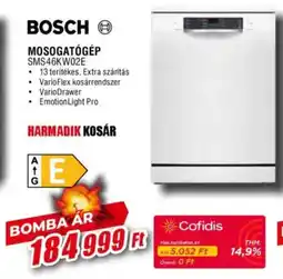 Expert Bosch mosogatógép sms46kw02e ajánlat