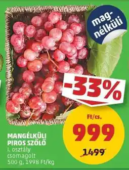 PENNY Magnélküli Piros Szőlő ajánlat
