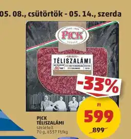 PENNY PICK Téliszalámi ajánlat
