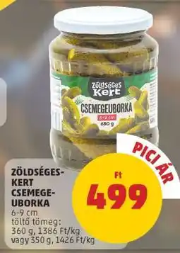 PENNY Zöldséges Kert Csemegeuborka ajánlat