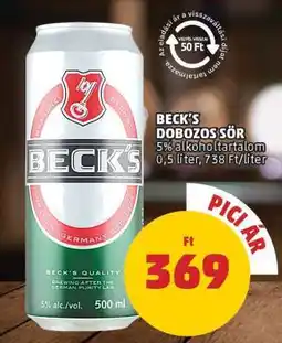 PENNY BECK'S DOBOZOS SÖR ajánlat