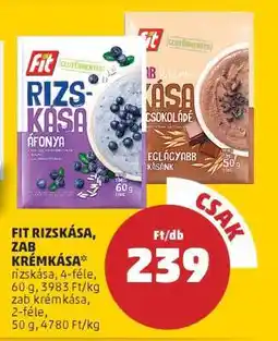 PENNY Fit Rizskása, Zab Krémkása ajánlat