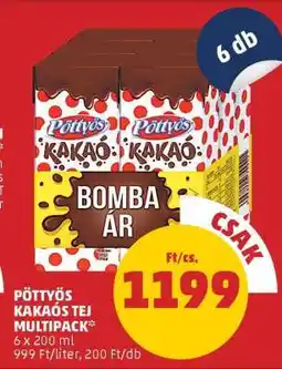 PENNY Pöttyös Kakaós Tej Multipack ajánlat