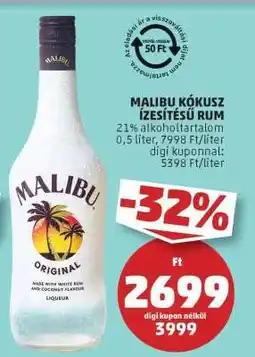 PENNY Malibu Kókusz Ízesítésű Rum ajánlat
