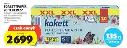 ALDI Kokett Toalettpapír, 20 tekercs ajánlat