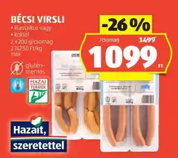 ALDI Bécsi virsli ajánlat
