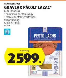 ALDI ALMARE SEAFOOD GRAVLAX PÁCOLT LAZAC ajánlat