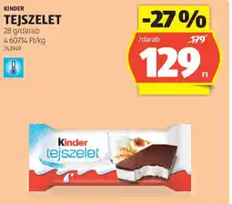 ALDI Kinder Tejszelet ajánlat