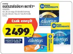 ALDI ALWAYS EGÉSZSÉGÜGYI BETÉT ajánlat