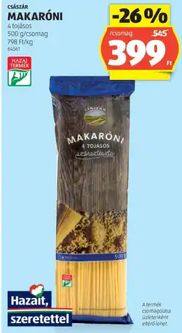 ALDI Császár Makaróni ajánlat