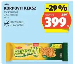 ALDI GYŐRI Korpovit keksz ajánlat