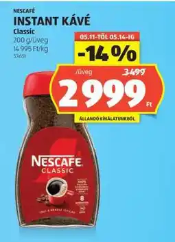 ALDI NESCAFÉ INSTANT KÁVÉ Classic ajánlat
