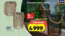 ALDI Belavi Napelemes Fonott Lámpás ajánlat