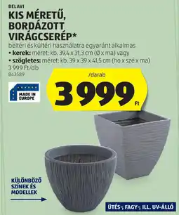 ALDI Kis méretű, bordázott virágcserép ajánlat