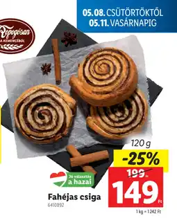 Lidl Fahéjas csiga ajánlat