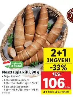 Lidl Nosztalgia kifli ajánlat