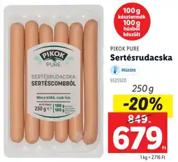 Lidl PIKOK PURE Sertésrudacska ajánlat