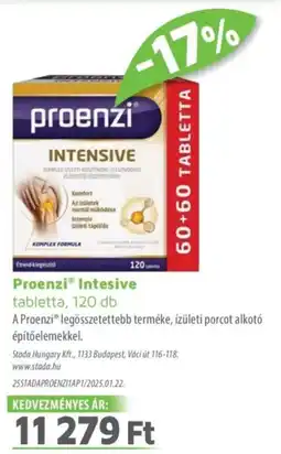 Alma Gyógyszertárak Proenzi Intesive tabletta ajánlat