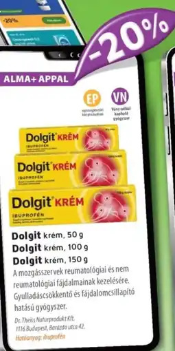 Alma Gyógyszertárak Dolgit krém ajánlat