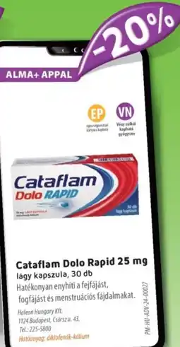 Alma Gyógyszertárak Cataflam Dolo Rapid lágy kapszula ajánlat
