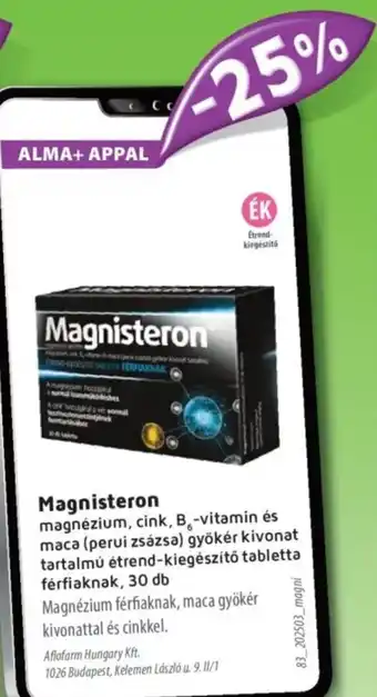 Alma Gyógyszertárak Magnisteron tabletta ajánlat