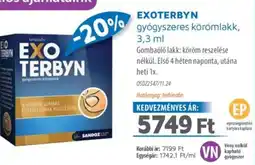 Alma Gyógyszertárak EXOTERBYN gyógyszeres körömlakk ajánlat