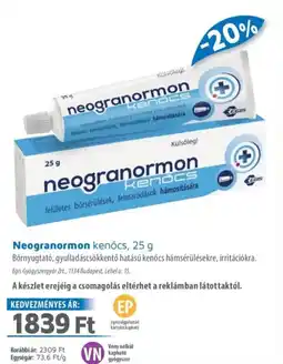 Alma Gyógyszertárak Neogranormon kenőcs ajánlat