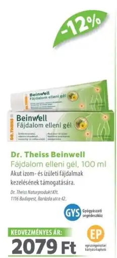 Alma Gyógyszertárak Dr. Theiss Beinwell gél ajánlat