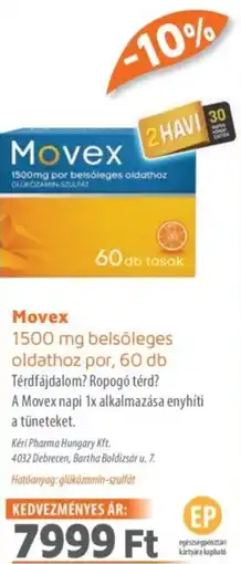 Alma Gyógyszertárak Movex belsőleges oldathoz por ajánlat