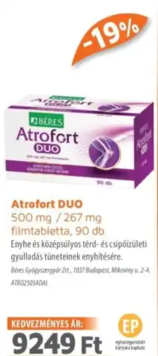 Alma Gyógyszertárak Atrofort DUO filmtabletta ajánlat