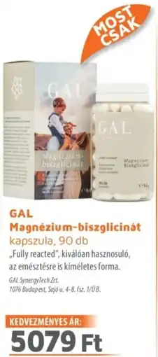 Alma Gyógyszertárak GAL Magnézium-biszglicinát kapszula ajánlat