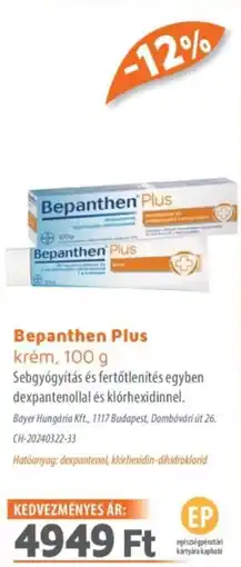 Alma Gyógyszertárak Bepanthen Plus krém ajánlat