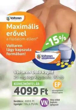 Alma Gyógyszertárak Voltaren Dolo Rapid lagy kapszula ajánlat